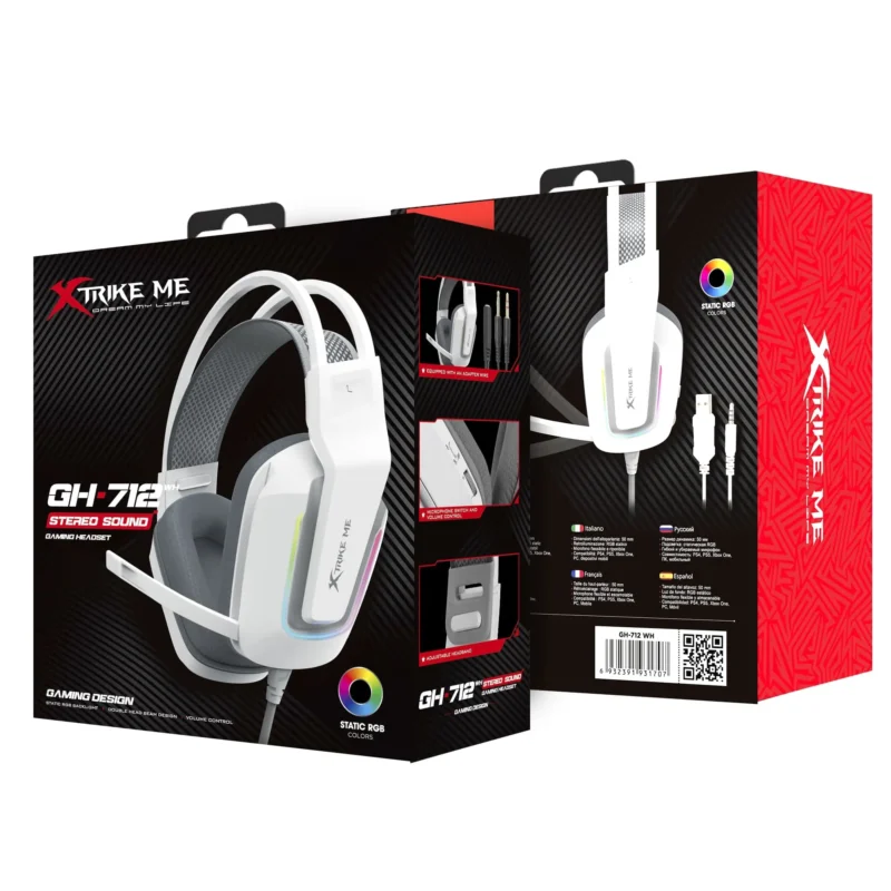 אוזניות גיימינג חוטיות דגם GH-712 מבית XtrikeMe