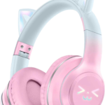 אוזניות קשת אלחוטיות ורוד לבן Junior Pink-White