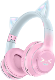 אוזניות קשת אלחוטיות ורוד לבן Junior Pink-White