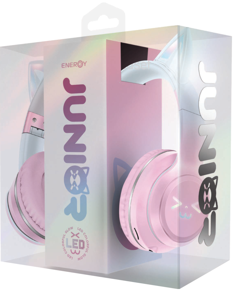 אוזניות קשת אלחוטיות ורוד לבן Junior Pink-White
