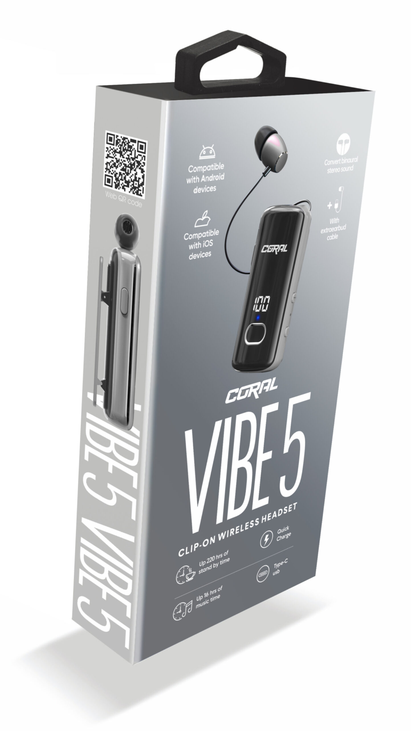 אוזניית קליפס רולר CORAL VIBE 5 BT