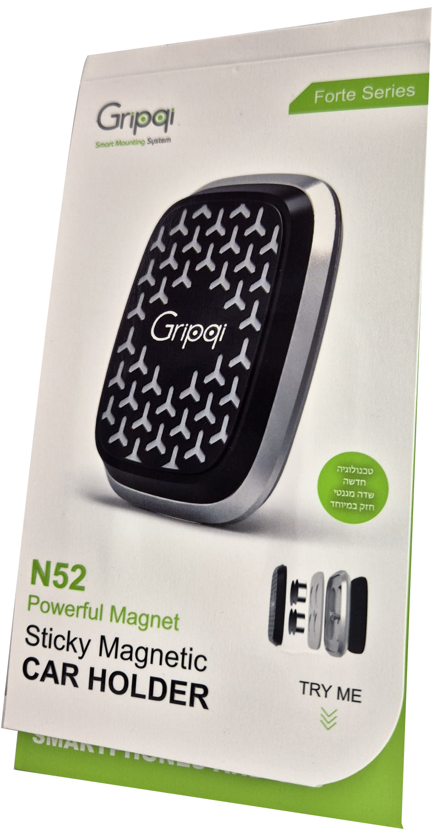 מגנט כסוף לדשבורד GRIPQI Forte N52