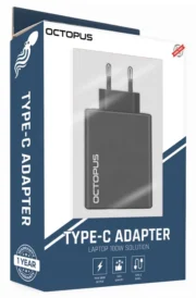 מטען אוניברסלי למחשב לנייד Type-C 100W מבית Octopus