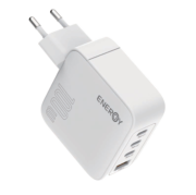 מטען בית ENERGY Premium 3C+1QC PD100W with C to C 1.5M cable לבן