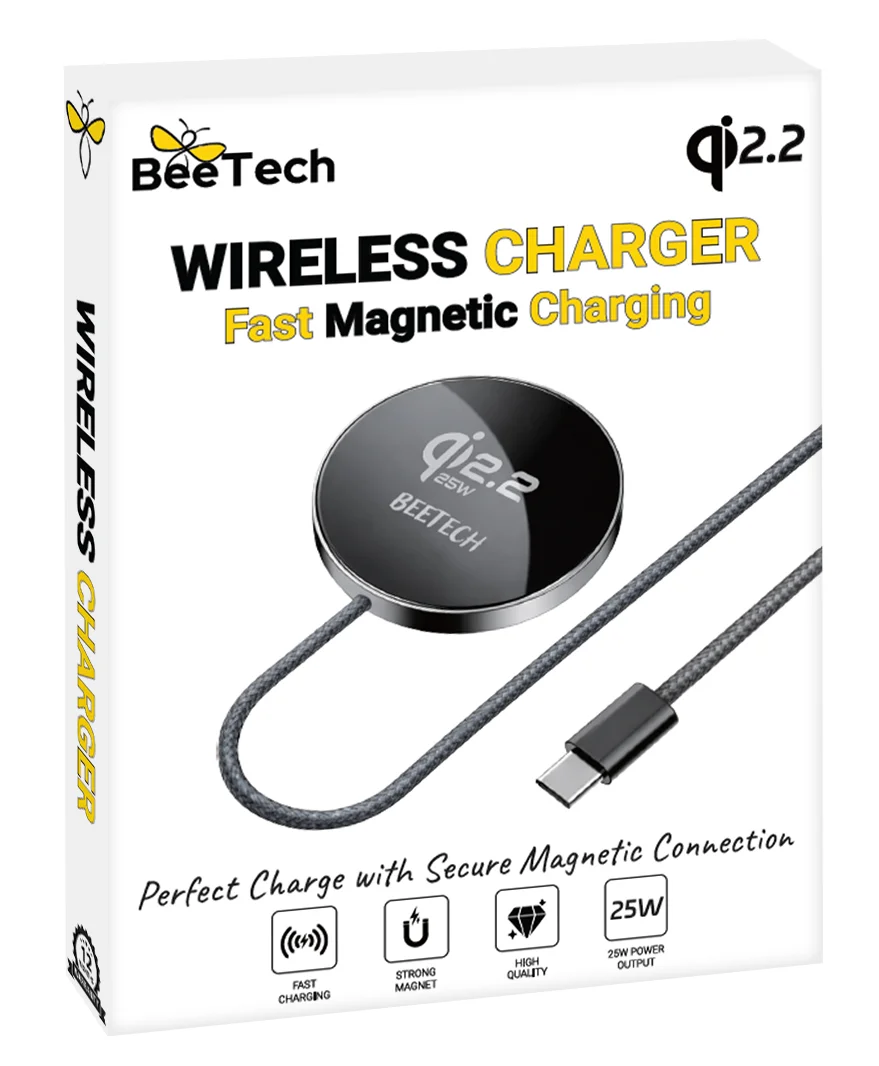 מטען שולחני אלחוטי 25W דגם WC-02 מבית BeeTech