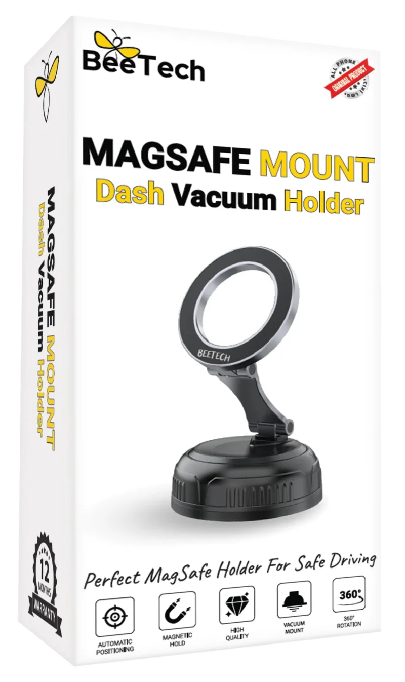 מעמד רכב Magsafe עם נעילת Vacuum דגם C12-15B מבית BeeTech