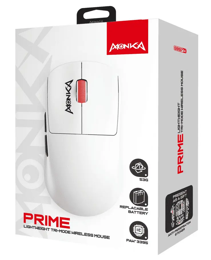 עכבר גיימינג אלחוטי דגם Prime מבית Monka