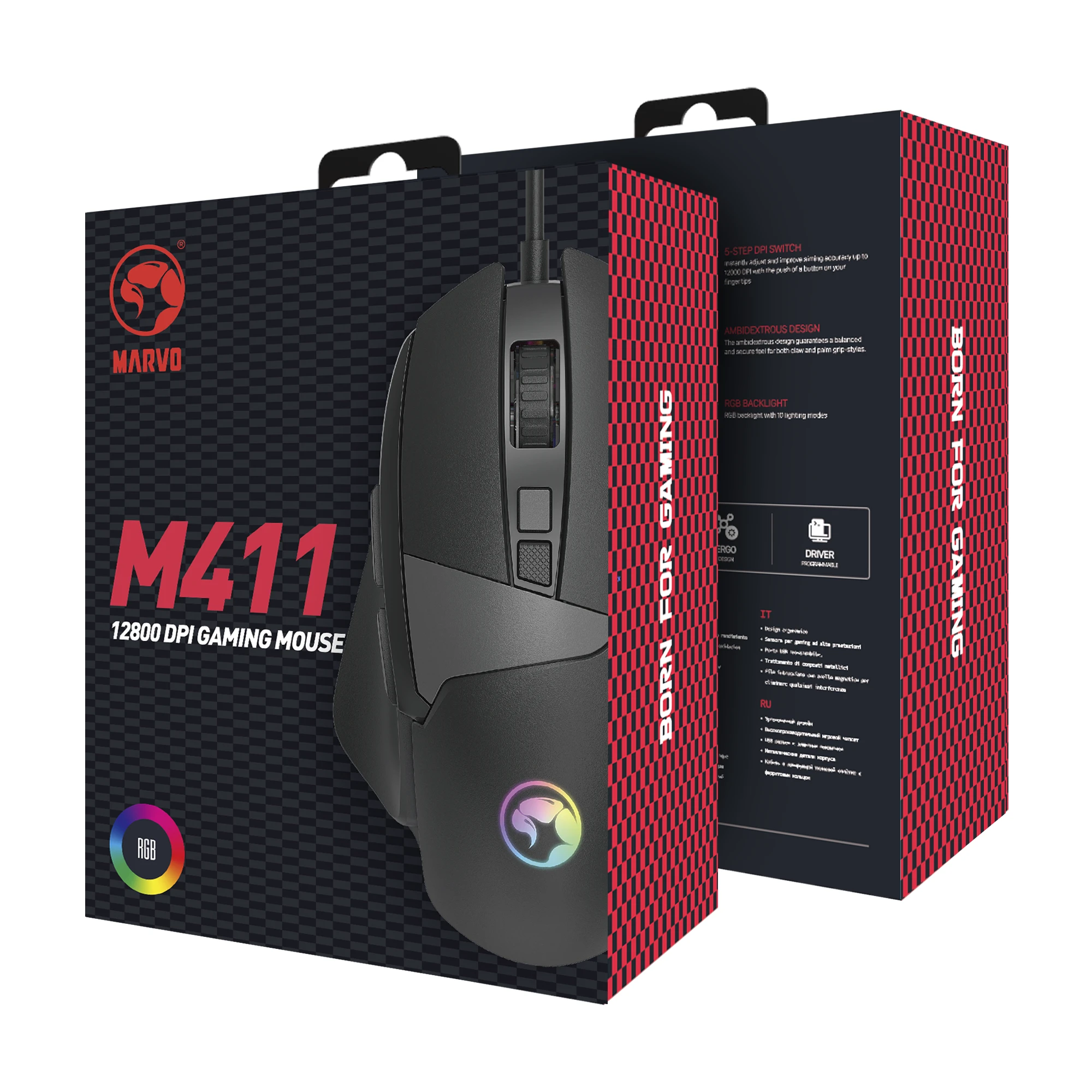 עכבר גיימינג חוטי דגם M411 מבית Marvo